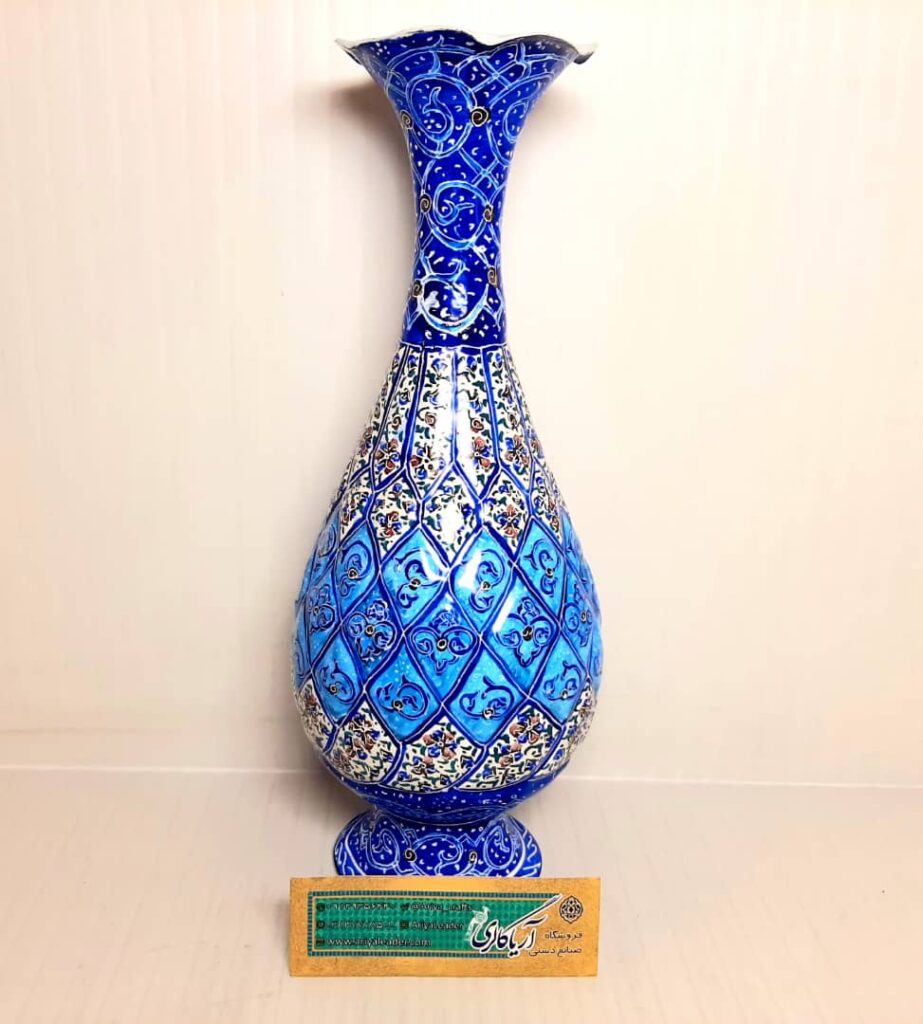 گلدان میناکاری مس