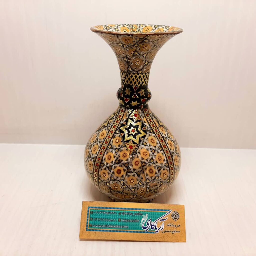 گلدان خاتم کاری