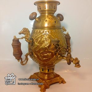 سماور آنتیک 2.5 طرحدار ذغالی