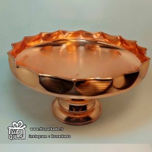 کاسه مسی پایه دار ستاره 28*16 سانت