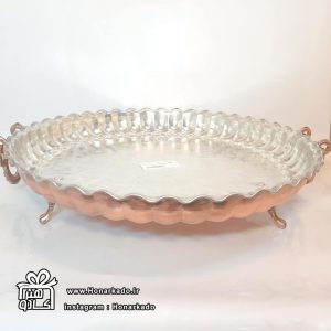 شیرینی خوری داخل سفید دسته پایه دار