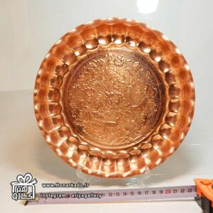سینی گرد طرحدار قرمز 25سانتیمتر